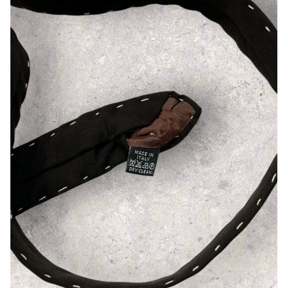 GIORGIO SANTI Wool Tie ITALY XL Solid Brown Sewn Edge W:3.7" EUC - Picture 3 of 6